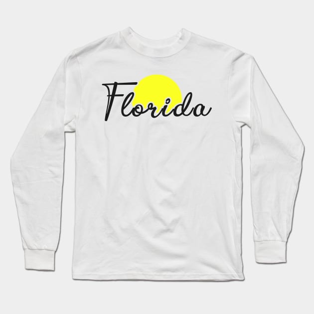 Florida Nice Script Summertime Sunshine Florida Is Calling Long Sleeve T-Shirt by mangobanana